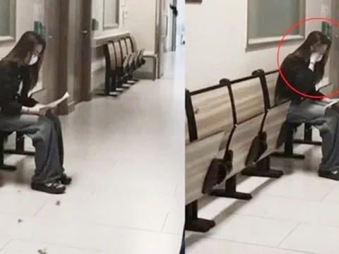 Hình ảnh cô gái cầm kết quả khám ở hành lang bệnh viện khiến ai cũng thắt lòng khi biết sự thật