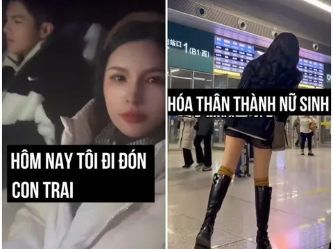 Mẹ 43 tuổi hóa nữ sinh gây chú ý ở sân bay, nói là mẹ không ai tin, cứ ngỡ bạn học của con trai