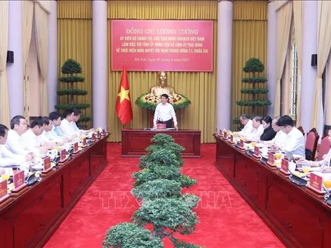 Chủ tịch nước Lương Cường: Hợp nhất Hưng Yên và Thái Bình là lựa chọn có tính đột phá