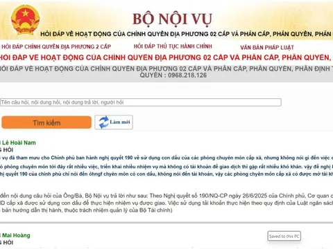 Bộ Nội vụ công bố hotline hỏi đáp về chính quyền địa phương 2 cấp và phân cấp, phân quyền