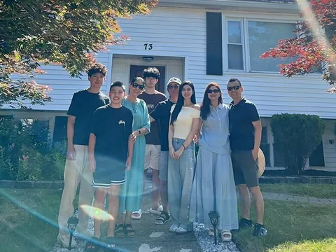 Trương Quỳnh Anh đưa quý tử sang Mỹ gặp ông bà ngoại sau 13 năm, khoe con trai khiến mọi người phải ngước nhìn