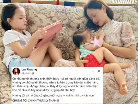 Diễn viên Lan Phương ly thân chồng Tây cao 2m sau 1 năm sinh con gái thứ 2