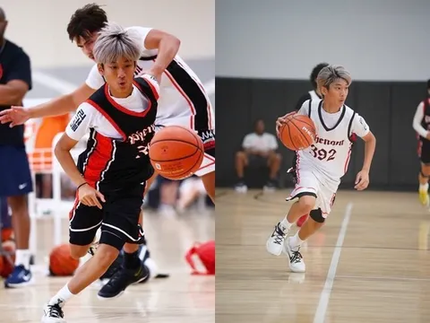 Con trai của Lệ Quyên hiện cao 1m77, thi đấu với học sinh quốc tế ở Mỹ, được bố đại gia Đức Huy gọi là "chiến binh"