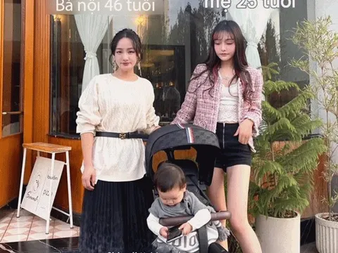 Xinh như gái 20, bà nội U50 chăm cháu thường xuyên bị nhầm là mẹ bỉm, con dâu tiết lộ điều ít người biết