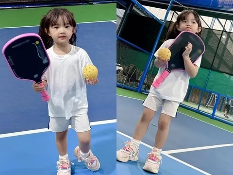 Sao Việt 24h: Winnie nhà Đông Nhi - Ông Cao Thắng 5 tuổi đã ra sân chơi pickleball, khuôn mặt xinh xắn như búp bê