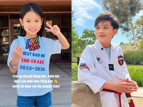 Thanh Thảo "mát lòng" vì thành tích của 2 con, ái nữ quốc tịch Mỹ đạt điểm tiếng Anh cao nhất, quý tử vào lớp chuyên toán