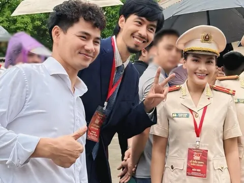 Nữ Thượng úy tham gia "Lễ báo công dâng Bác" là người đẹp VTV, có hôn nhân "màu hồng" bên chồng từng làm công an