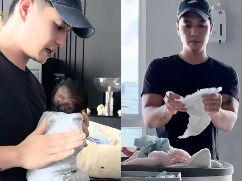 Chồng trẻ của Ngô Thanh Vân "đầu bù tóc rối" sau khi đón "tiểu công chúa", chăm con vẫn bận kiếm tiền mua tã