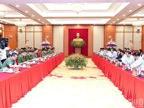 Tổng Bí thư Tô Lâm chủ trì cuộc làm việc của Bộ Chính trị với Ban Thường vụ Đảng ủy Công an Trung ương