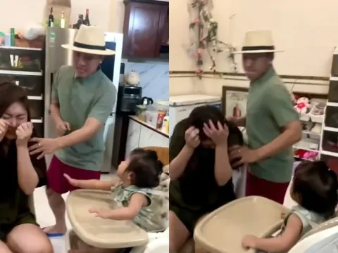 Thấy mẹ bị bố "tác động vật lý", con gái diễn viên Thanh Trúc mới 14 tháng tuổi đã có hành động "mát lòng"