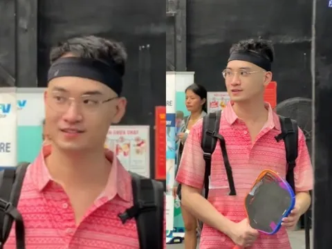 Thiếu gia Đức Phạm được khen mặt "búng ra sữa" hậu ly hôn Diệp Lâm Anh, thân thiết Á hậu kém 8 tuổi trên sân pickeball