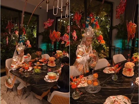 Nữ tổng tài hot "cõi mạng" trang trí Trung thu cho biệt thự ven sông, còn tạo hình như Tề thiên Đại thánh