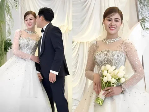 Linh Lan tổ chức đám cưới với ca sĩ Đinh Kiến Phong, con gái Vân Quang Long lung linh trong hôn lễ của mẹ