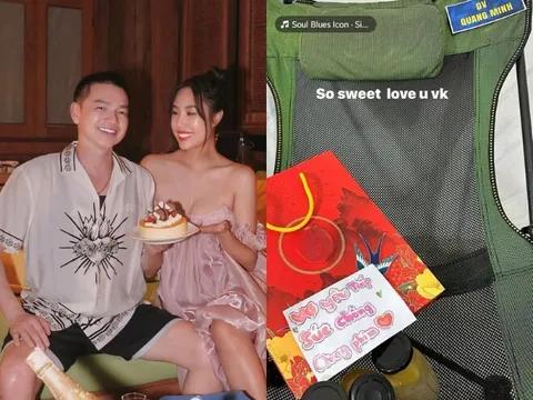 Quang Minh khoe "vợ yêu" kém 37 tuổi chu đáo hết mực, gửi tổ yến đến trường quay để chồng tẩm bổ