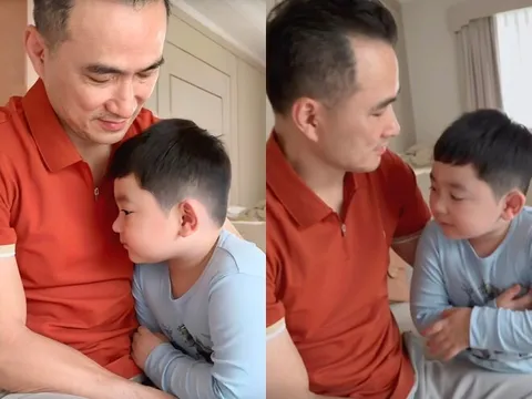 Cưng xỉu clip quý tử Chi Bảo khoanh tay "nịnh bố" để xin tiền, đưa ra nhiều "lý lẽ", tự nhận là em bé ngoan