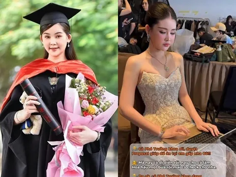 Lê Âu Ngân Anh vừa thành Phó Trưởng khoa chạy show vẫn không quên nhiệm vụ, được chồng BTV cho thoải mái mua sắm hàng hiệu