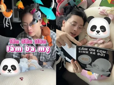 Ngô Thanh Vân mất ngủ vì tắc tia sữa, khoe Huy Trần là "bố của năm" một tay thay vợ chăm con mượt mà