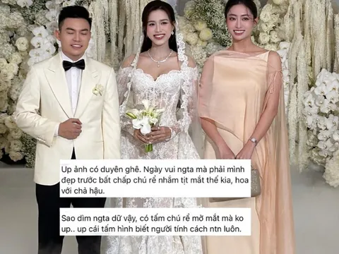 Chuyện đi ăn cưới gây tranh cãi của Lương Thùy Linh: Đăng hình chồng Đỗ Thị Hà không đẹp, mặc hở dự hôn lễ Đỗ Mỹ Linh