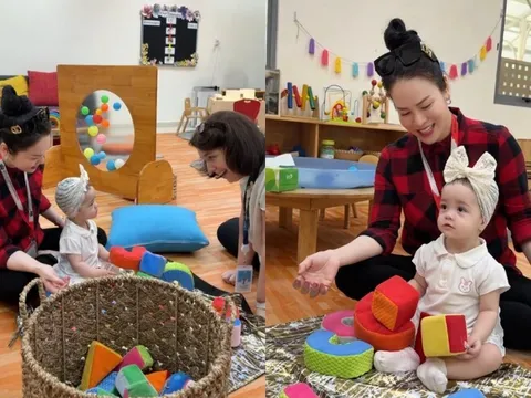 Con gái lai của Nhật Kim Anh chưa biết nói đã phải đi học trường song ngữ, mẹ đại gia phải theo chăm từng chút