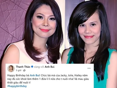 Ca sĩ Thanh Thảo nhắn nhủ đến em gái trong ngày đặc biệt, mong Thụy Anh sớm sinh thêm con thứ 4