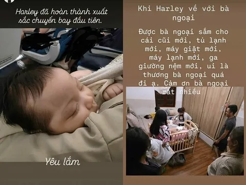 Sao Việt 24h: Con gái H'Hen Niê 2 tháng tuổi đã có chuyến bay đầu đời, về Đắk Lắk được bà ngoại cưng chiều