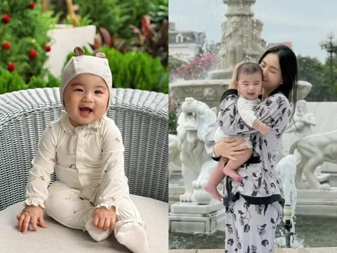 Mai Ngọc tự hào khoe quý tử thân thiện lúc nào cũng cười, được lòng từ bác lao công đến ông bảo vệ