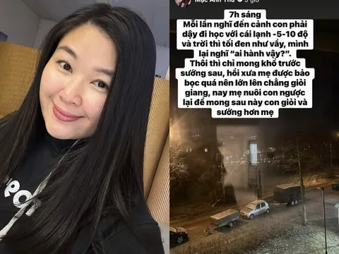 Vợ cũ Huy Khánh xót con gái đi học dưới cái lạnh âm 5-10 độ C ở Phần Lan, chỉ mong "khổ trước sướng sau"