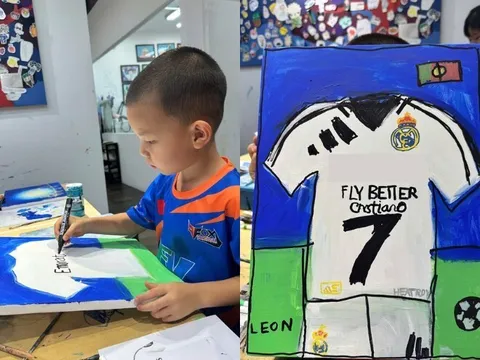 Con trai Hồ Ngọc Hà trổ tài vẽ tranh về thần tượng, mới 5 tuổi đã được khen có "hoa tay" họa sĩ