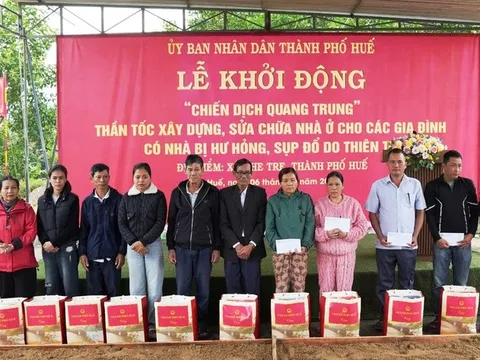 TP. Huế khởi công xây dựng, sửa chữa nhà cho người dân vùng lũ