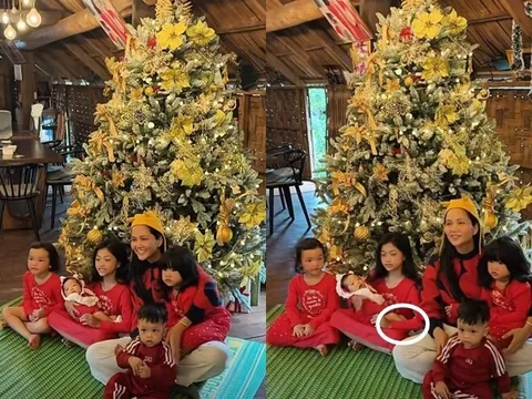 Con gái của H'Hen Niê khoe chân dài, nằm ngoan khi chụp ảnh, gia đình người Ê Đê đứng hát, cổ vũ hết mình