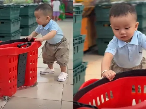 Con trai Vân Trang 1 tuổi đã được bố cho tập huấn lấy kinh nghiệm, quý tử "ngậm thìa vàng" nay giống hệt bố