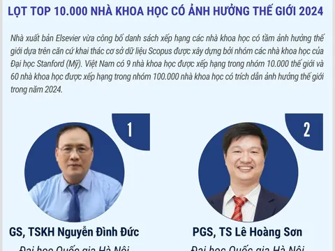 Việt Nam có 9 nhà khoa học được xếp vào nhóm có tầm ảnh hưởng thế giới 2024