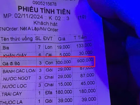 Món “gà đi bộ” trong quán Karaoke Ruby giá 300.000 đồng 1 con có gì đặc biệt?