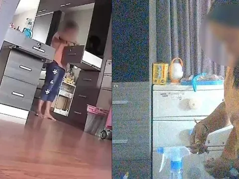 Hình ảnh trong chiếc camera giấu kín vạch trần hành vi khó lường của người giúp việc