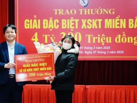 Trước thềm 8/3, một phụ nữ ở Vĩnh Phúc trúng thưởng xổ số 4,3 tỷ đồng