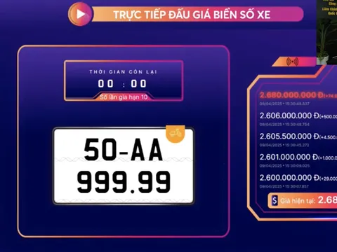 Một biển số xe máy "lên sàn" có già 2,68 tỷ đồng: Hé lộ thông tin về bước đấu giá cao kịch tính