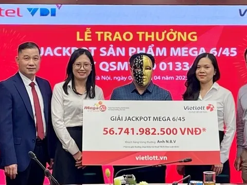 Lộ diện người trúng giải Jackpot độc đắc gần 57 tỷ đồng: Là người kinh doanh tự do, ở Hà Nội
