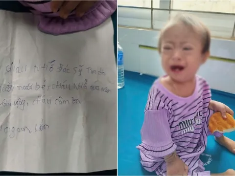 Dòng chữ nguệch ngoạc tiết lộ hoàn cảnh đáng thương của mẹ bé gái 9 tháng tuổi, nghi mắc sởi bị bỏ rơi ở bệnh viện