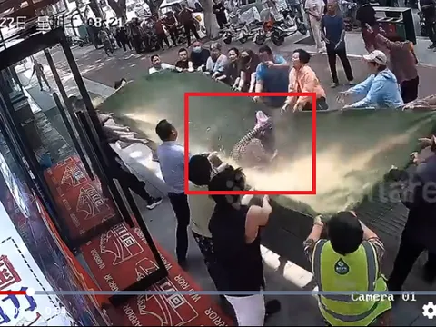 Clip: Thót tim khoảng khắc cụ bà 102 tuổi rơi từ tầng 3 xuống vì nhầm cửa sổ là cửa ra vào