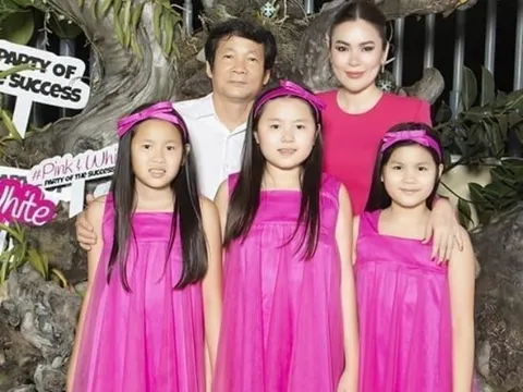 Sinh cho chồng đại gia liên tiếp 3 con gái, hoa hậu Trà Vinh đặt tên các con giống hệt nhau rất hay