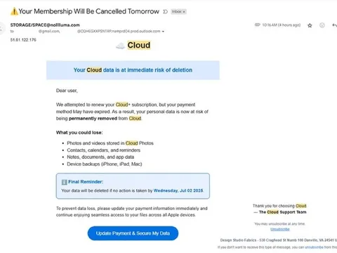 Cảnh báo khẩn: Thấy email này trong hộp thư đến, hãy xóa ngay lập tức!