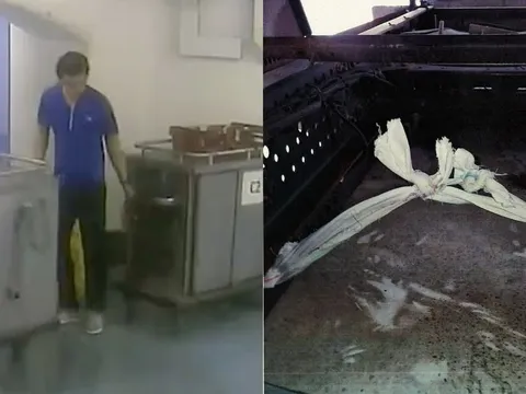 Camera an ninh ghi lại khoảnh khắc phạm nhân liều lĩnh bám vào gầm xe tải để vượt ngục