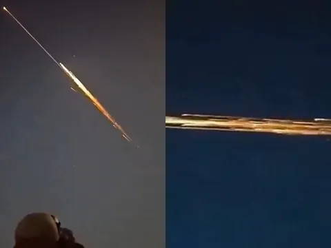 Vật thể bí ẩn rơi từ bầu trời xuống khiến hàng nghìn người kinh ngạc trước cảnh tượng hiếm gặp