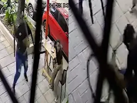 Clip: Người phụ nữ tung chiêu ném ghế hạ gục tên trộm điện thoại đang bỏ chạy