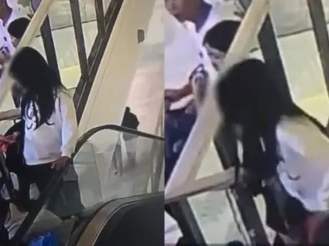 Clip: Cô gái rơi xuống đất tử vong khi tựa người vào thang cuốn trong trung tâm thương mại