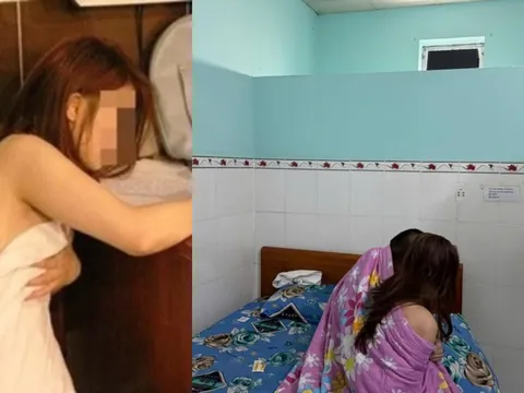 Đôi nam nữ đang 'vui vẻ' vội lấy chăn che thân khi cảnh sát đột kích nhà nghỉ bắt tại trận