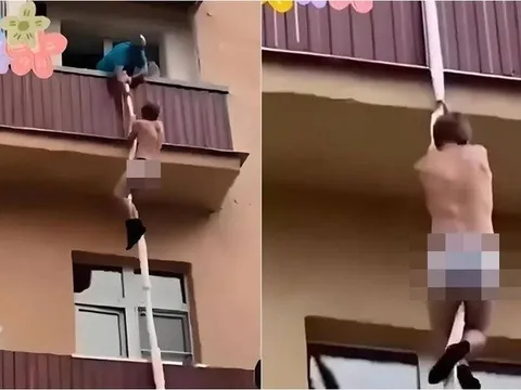 Bị bắt quả tang ngoại tình, người đàn ông trèo cửa sổ chạy trốn trong tình trạng khỏa thân