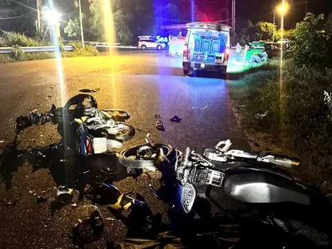 Hai thanh niên đèo nhau đi viếng đám tang về thì gặp tai nạn, 1 người tử vong thương tâm