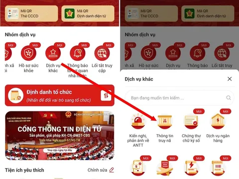 Hướng dẫn xem Danh sách truy nã trên ứng dụng VNeID như thế nào (phiên bản 2.2.2)?