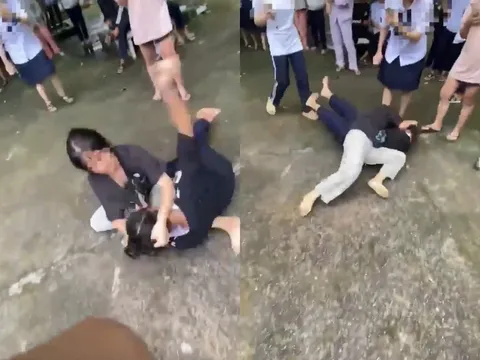 Lan truyền clip ghi lại cảnh hai nữ sinh đánh nhau bên bờ sông: Cơ quan chức năng nói gì?